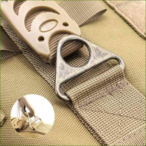 Harnais militaire pour chien avec anneaux en acier