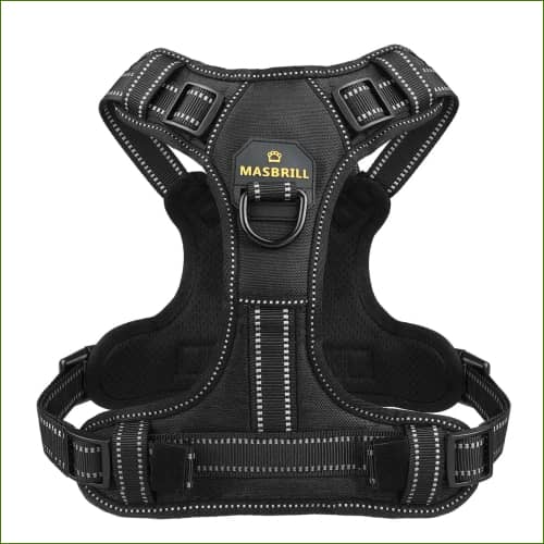 Harnais Nylon Ajustable Réfléchissant Et Anti Traction Noir / S