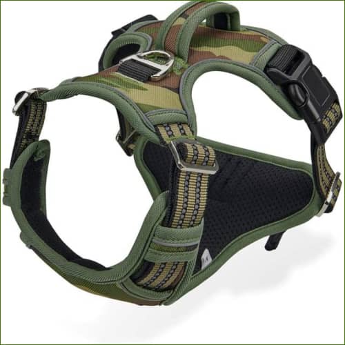 Harnais Rembourré Pour Le Confort Du Chien - Motif Camouflage Camouflage Vert / M