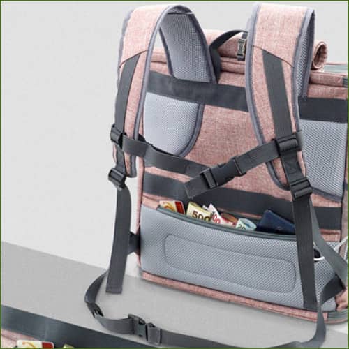 Sac à dos de transport solide pour chien avec poche de rangement