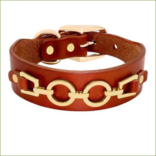 Collier pour chien en cuir de luxe Motif 3 / M