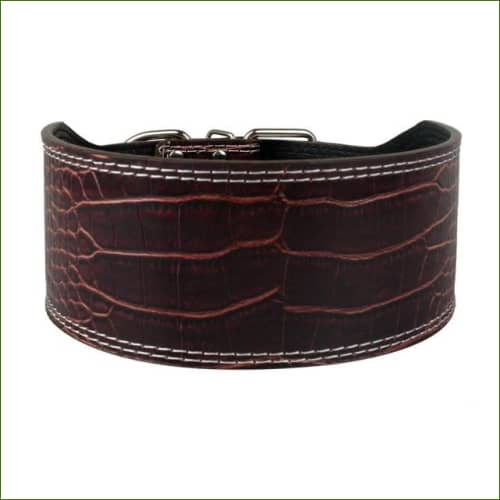 Collier pour chiens en Cuir Large - 7.5Cm Motifs Originaux Marron / M