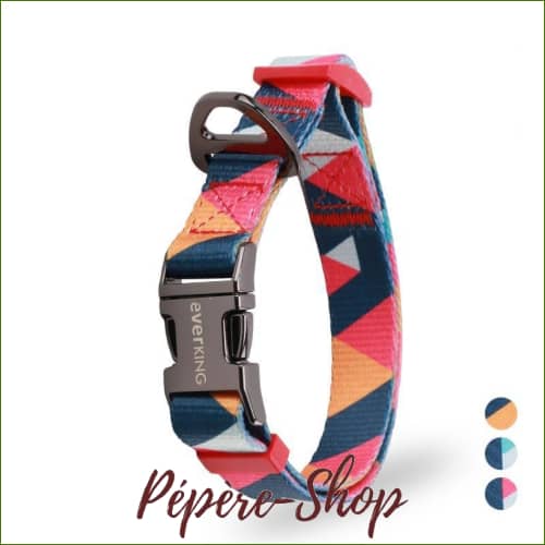 Collier De Luxe En Nylon Souple Coloré Et Design pour chien