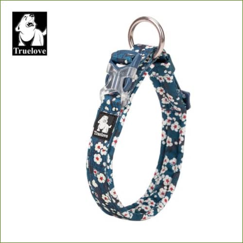 Collier motif floral Saxony Blue / Xxxl