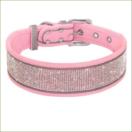 Collier canin Large Réfléchissant Rose / L