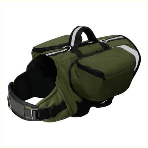 Harnais Avec Poche Pour Chien Réfléchissant Vert / 44 - 62Cm