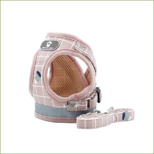 Harnais Pour Spitz Nain Superpet Avec Sa Laisse Assortie Rose / Xs