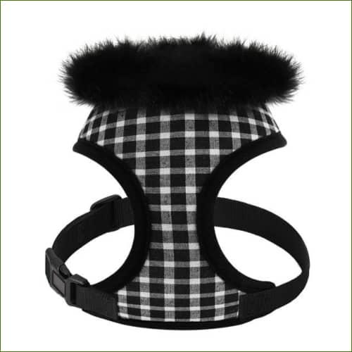 Harnais Xs - Type Luxe Avec Col En Fourrure Noir / S