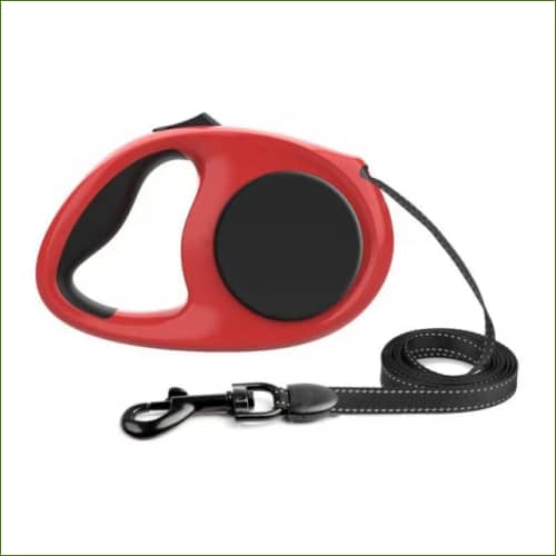 Laisse Pour animaux brachycéphales avec enrouleur Rouge 50Kg / 3M