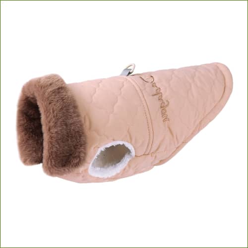 Manteau Fourré Surpiqué Pour Chien Rose / S