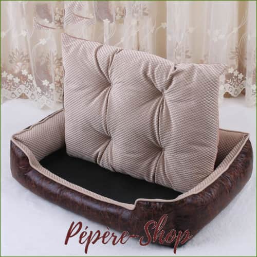 Panier pour chien en simili cuir - modèle résistant et lavable - -PEPERE SHOP