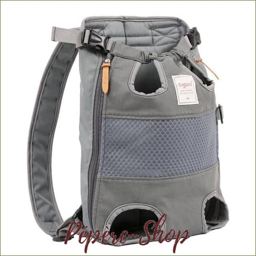 Sac porte chien ventral PETSTAR haut de gamme pour chien 8kg maxi - GRIS-PEPERE SHOP