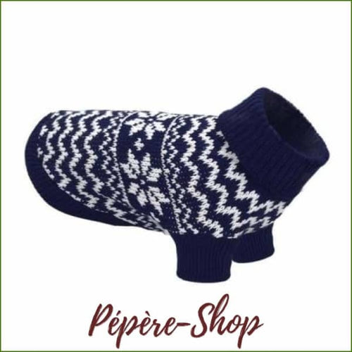 Pull pour chat col roulé, chaud et confortable - Blue / L-PEPERE SHOP