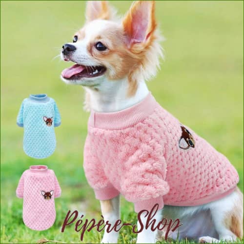 Pull Pour Chihuahua En Laine Rose Ou Bleu Taille Xs - S M L Et Xl