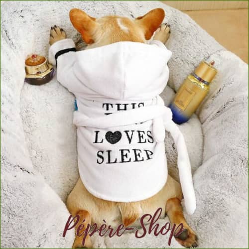 Pyjama Pour Bouledogue Français Doux Et Design Blanc / Xl