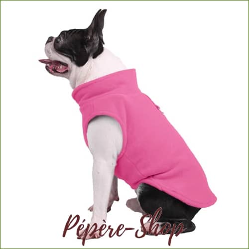 Pull Polaire Pour Chien Avec Attache Bleu Ou Rose Rose / S