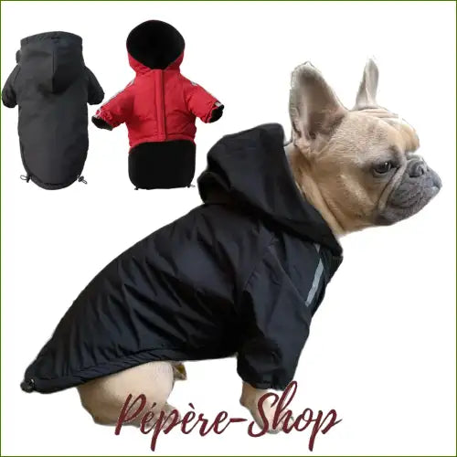 Veste À Capuche Dhiver Imperméable Rouge Ou Noir