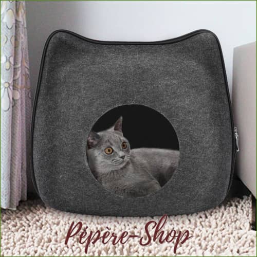 Grotte PiLoDREAM en feutre pour chat  , douillette et confortable - -PEPERE SHOP