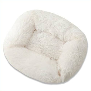 Lit apaisant et relaxant pour chien PLUSHY - panier anti-stress Blanc / M/
