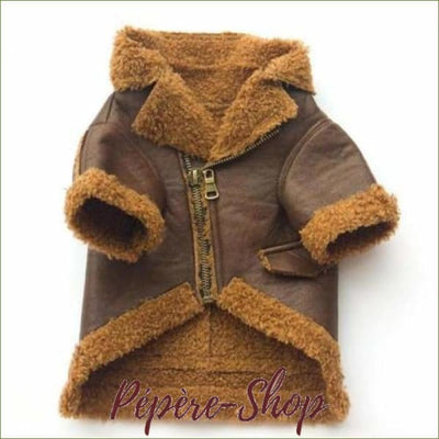 Manteau en cuir pour petit chien - haute qualité - -PEPERE SHOP