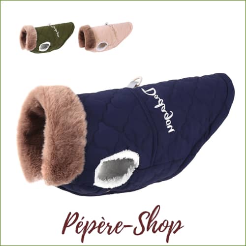 Manteau Fourré Surpiqué Pour Chien