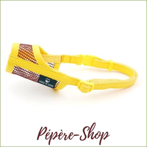 Muselière Pour Chien De Petite Taille Souple Et Ajustable Jaune / S