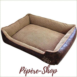 Panier chien déhoussable - petit ou grand chien - lavable et confortable - Marron / L- 