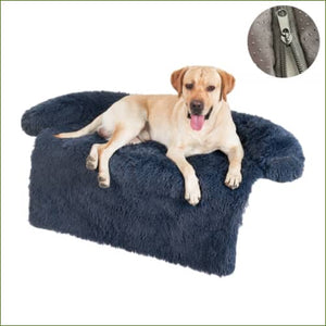 Tapis canin douillet en peluche protège-canapé Déhoussable Gris / 40x40cm/